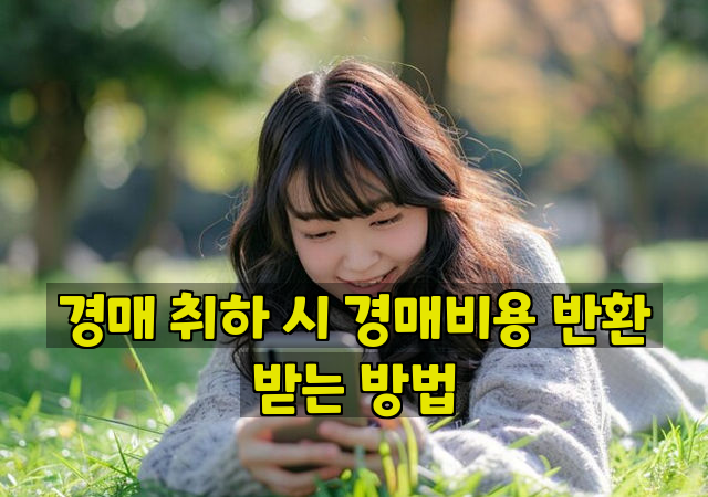 경매 취하 시 경매비용 반환 받는 방법